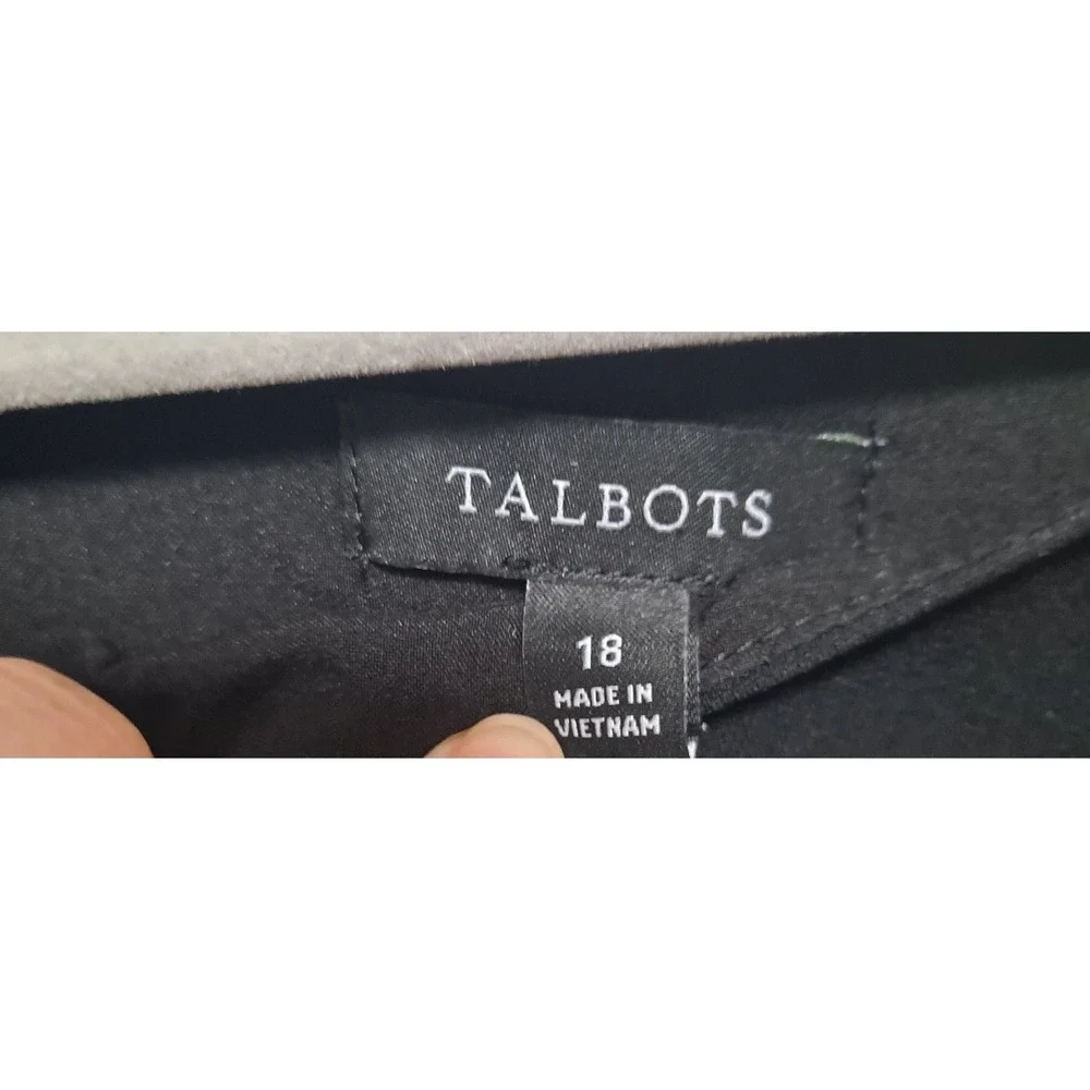 NWT Size 18 Black Talbots Sleeveless Sheath Dress Classic Old‎ Money